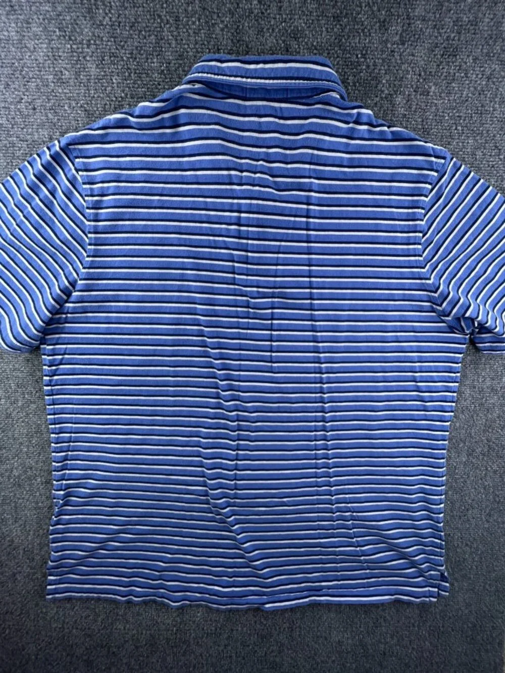 Polo Ralph Lauren Polo Shirt Short Sleeve XL Blue Striped Classic Fit Lightweigh